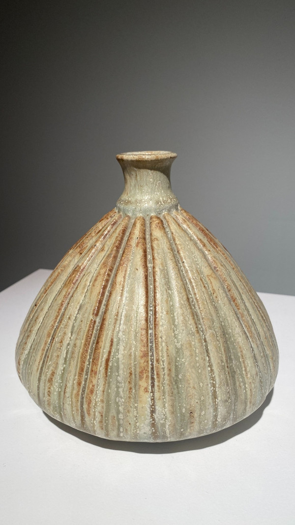 Alexandre Bigot, Vase coloquinte, Art Nouveau Céramique