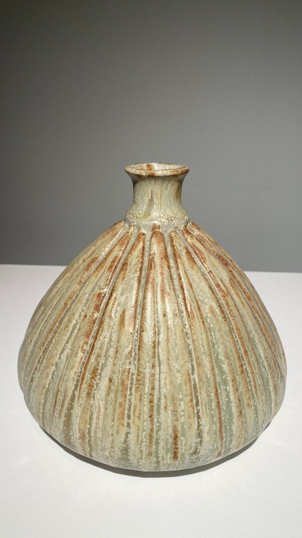 Alexandre Bigot, Vase coloquinte, Art Nouveau Céramique