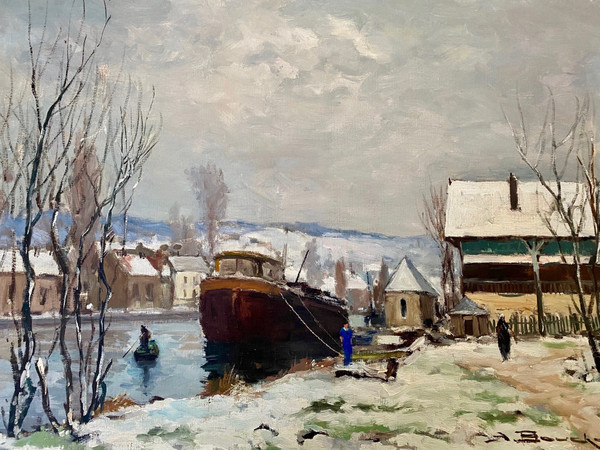 Amédée Boucher Schneelandschaft