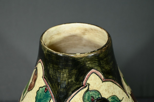 Polychrome Earthenware Vase, signed J.Massier, Vallauris – Early 20th Century