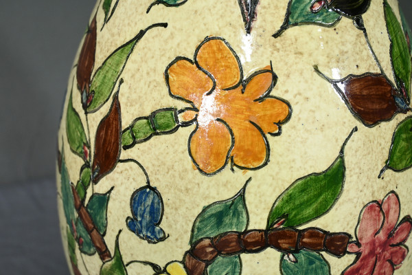 Polychrome Earthenware Vase, signed J.Massier, Vallauris – Early 20th Century