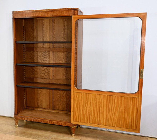 Libreria in Mogano Fiammato, stile Luigi XVI – Metà del XIX secolo