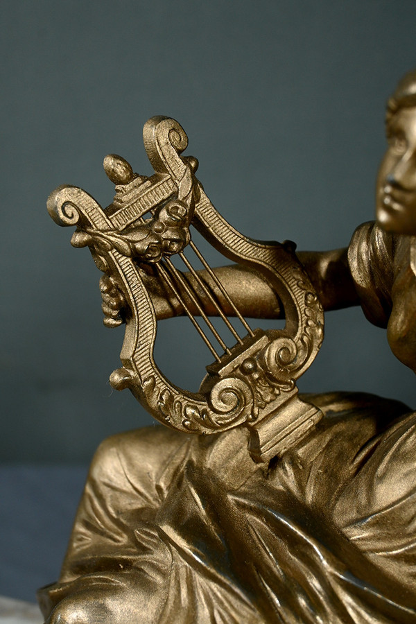 Regule and Marble Mantel Insert, Art Deco - 1920