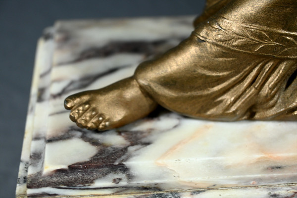 Regule and Marble Mantel Insert, Art Deco - 1920