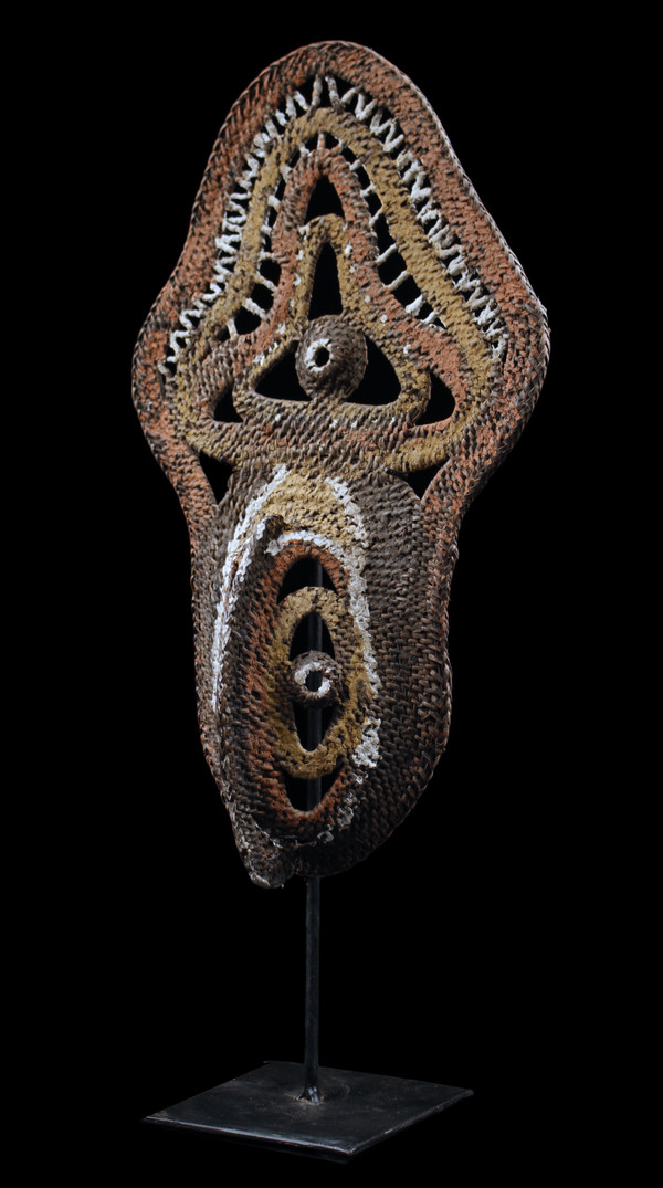 Yamswurzelmaske, Stammeskunst, Ozeanische Kunst, Korbflechterei, Papua-Neuguinea, Ozeanische Kunst
