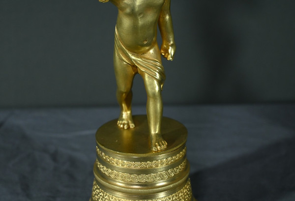 Coppia di candelieri in bronzo dorato - Metà del XIX secolo