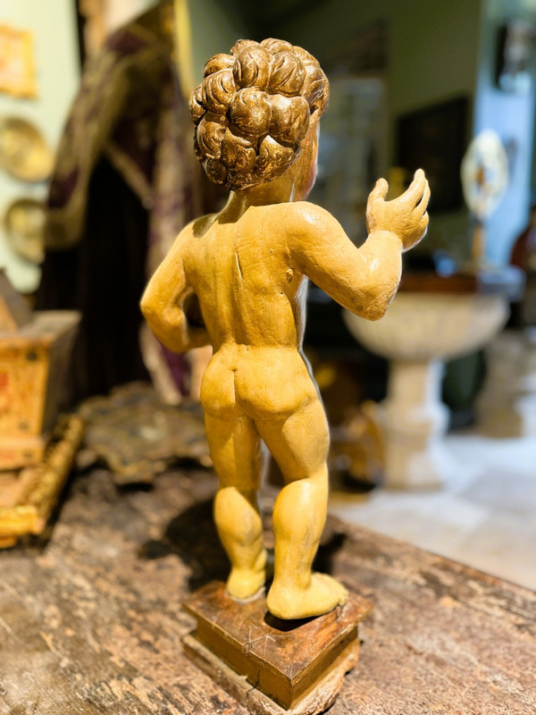 Salvator Mundi - Statua in legno - XVIIe