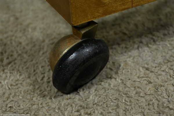 Rolling Service Table in Acrylic and Brass - 1960