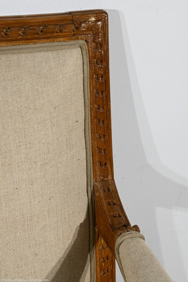 Stained Beech bench seat, Louis XVI style - Early 19th century