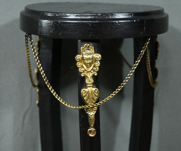 Blackened Wood Sellette, Napoleon III style - 1920