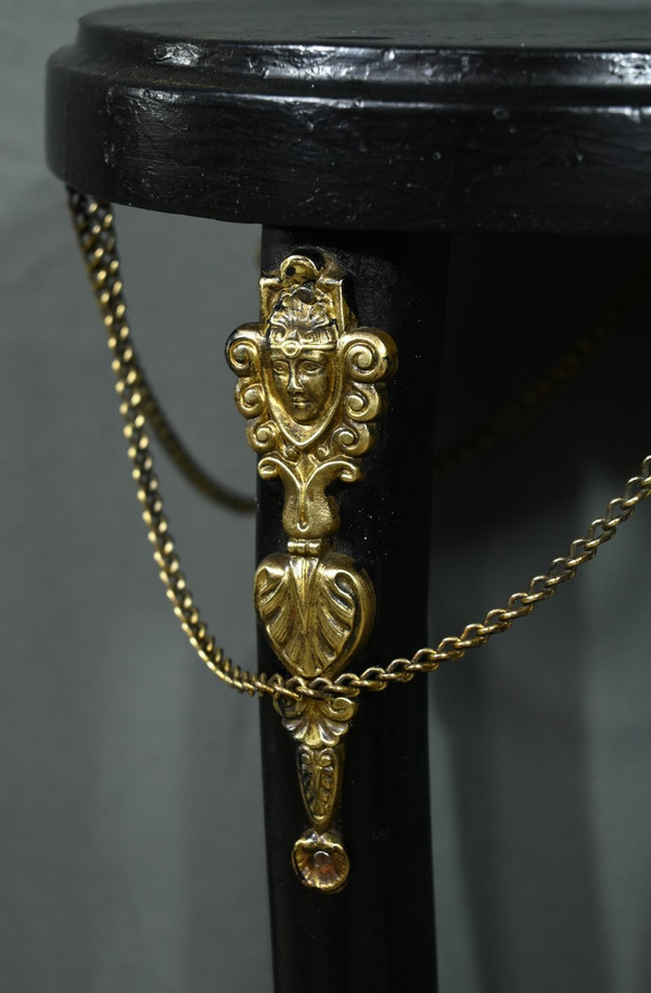 Blackened Wood Sellette, Napoleon III style - 1920