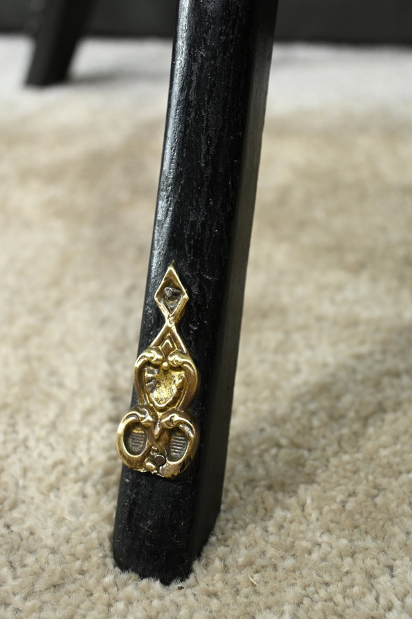 Blackened Wood Sellette, Napoleon III style - 1920