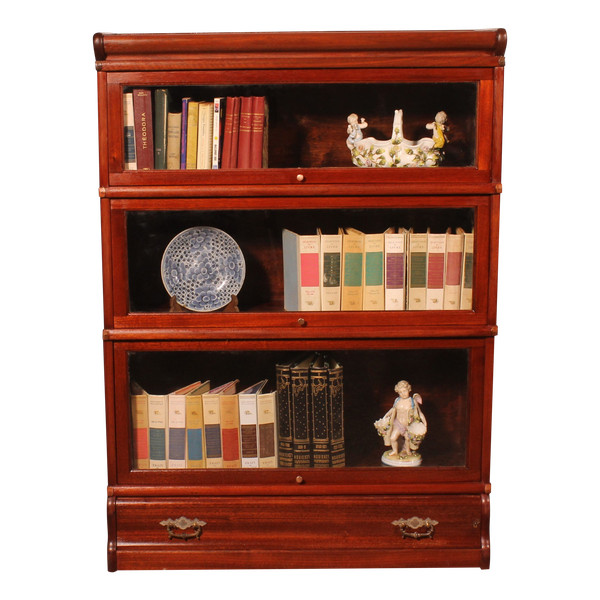 Libreria Wernicke 3 pezzi Globe in mogano