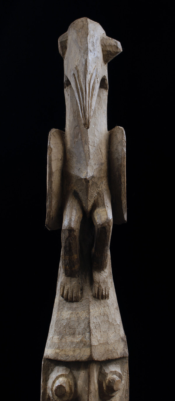 Totem rituel, poteau de case, art tribal, art océanien, sculpture, Papouasie Nouvelle Guinée