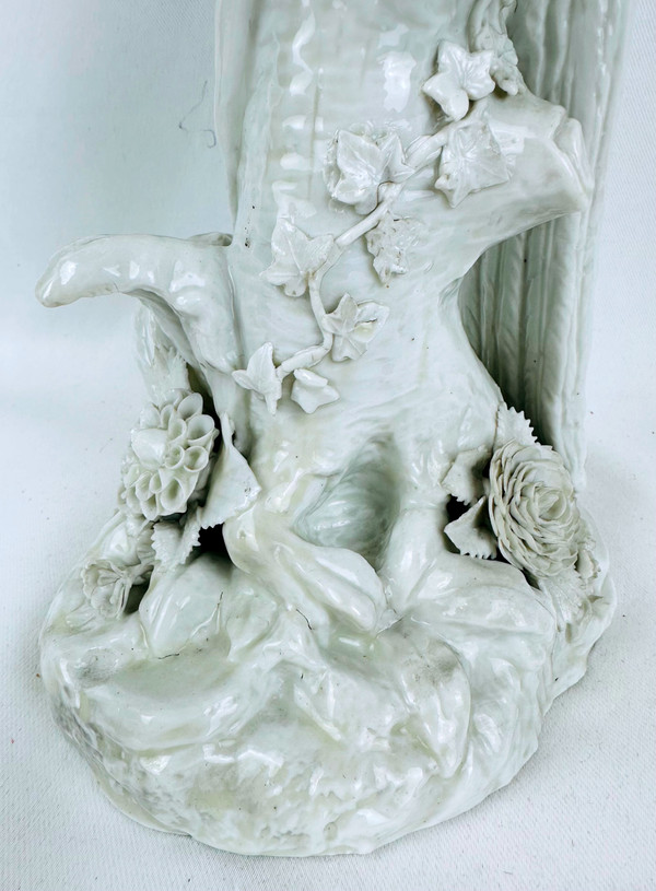 Perroquet en porcelaine allemande, XIXème