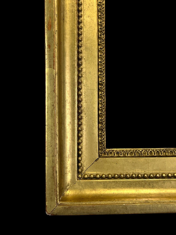 Rahmen XVIIIe EPOQUE LOUIS XVI aus vergoldetem Holz mit Skulpturen für Malerei 20 CM x 21 CM