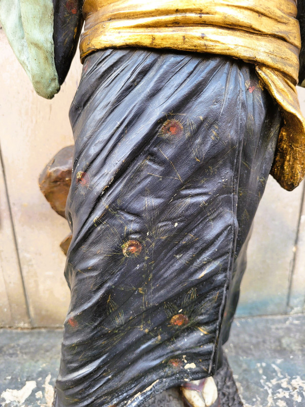Att à Goldscheider, giapponese, scultura in terracotta dipinta, XIX secolo