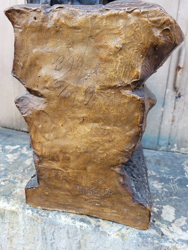 Att à Goldscheider, giapponese, scultura in terracotta dipinta, XIX secolo