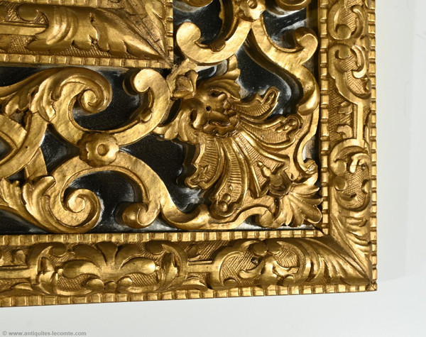 Spiegel mit vergoldeten Holzleisten, Epoche Napoleon III - Mitte 19.