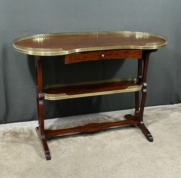 Table Rognon en Moucheté d’Acajou, estampillée “L’escalier de Cristal” – Fin XIXe