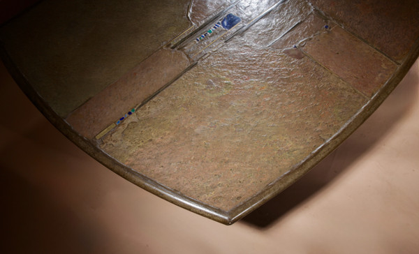  Very rare Brutalist coffee table signed and dated Paul Kingma, 1995.
