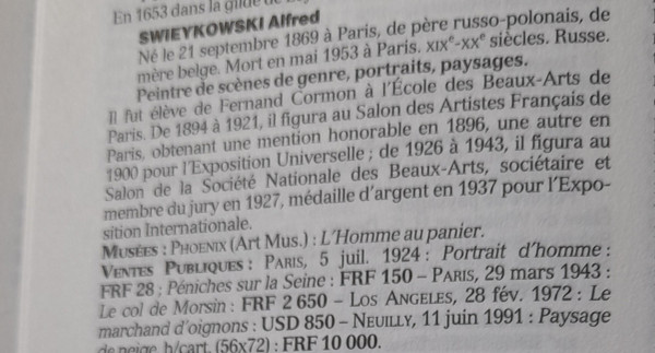 SWIEYKOWSKI Alfred 1869-1953 paesaggio con asta