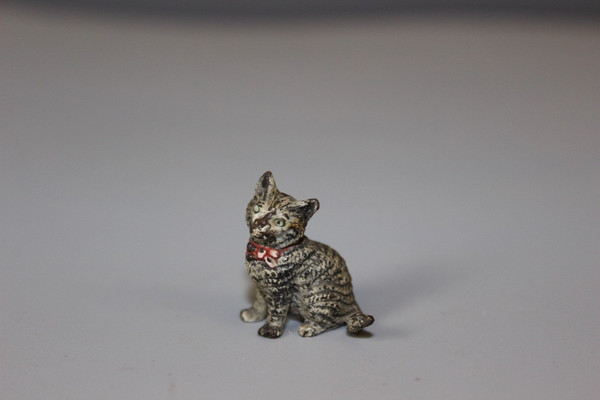 Bronze De Vienne Figurant Un Chat Vers 1900