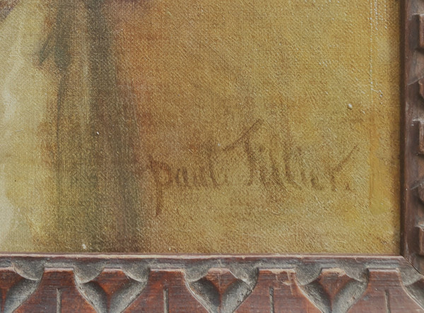 Paul TILLIER - Ritratto di una giovane donna dai capelli rossi e dagli occhi verdi