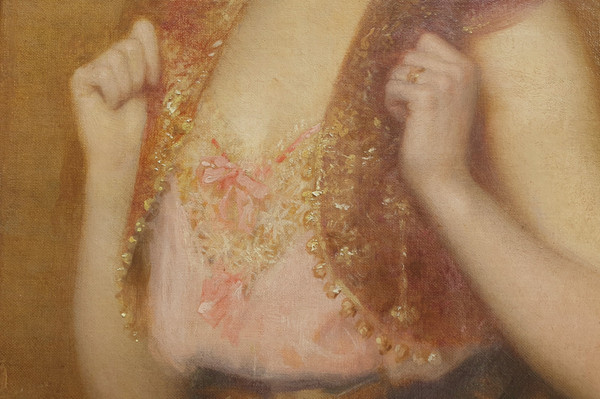 Paul TILLIER - Ritratto di una giovane donna dai capelli rossi e dagli occhi verdi