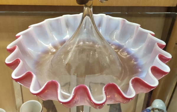 Antico vaso da centrotavola a tulipano del XIX secolo