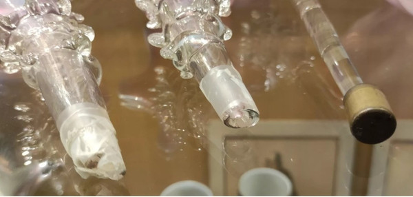 Antico vaso da centrotavola a tulipano del XIX secolo