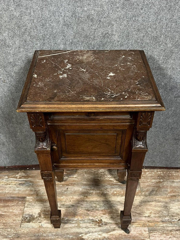empire / consulate walnut bedside table circa 1850