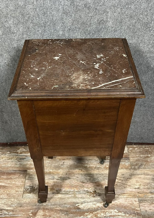 empire / consulate walnut bedside table circa 1850