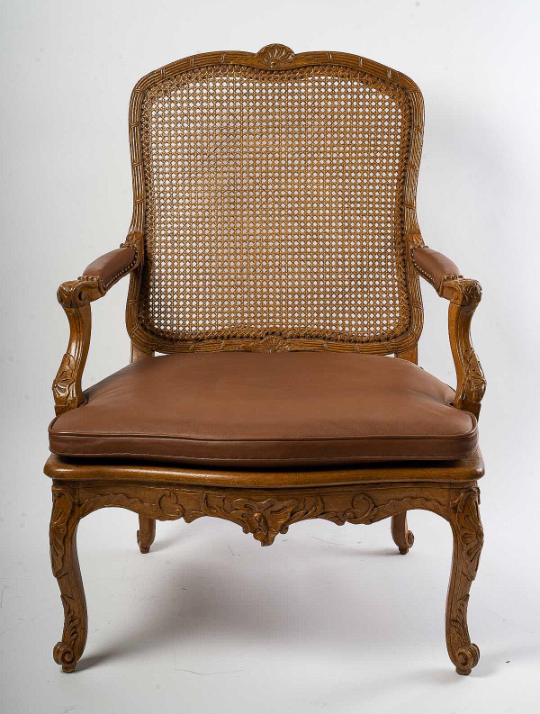 Jean-Baptiste Cresson Poltrona in canna Luigi XV 1750 ca.