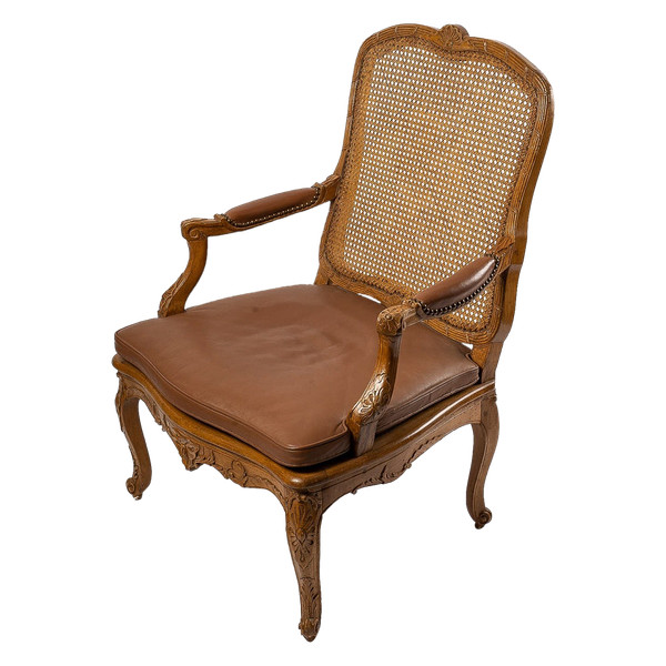 Jean-Baptiste Cresson Poltrona in canna Luigi XV 1750 ca.