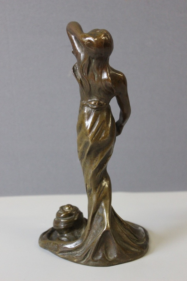 Bronzo Femme Dansant Art Nouveau di Heurtebise