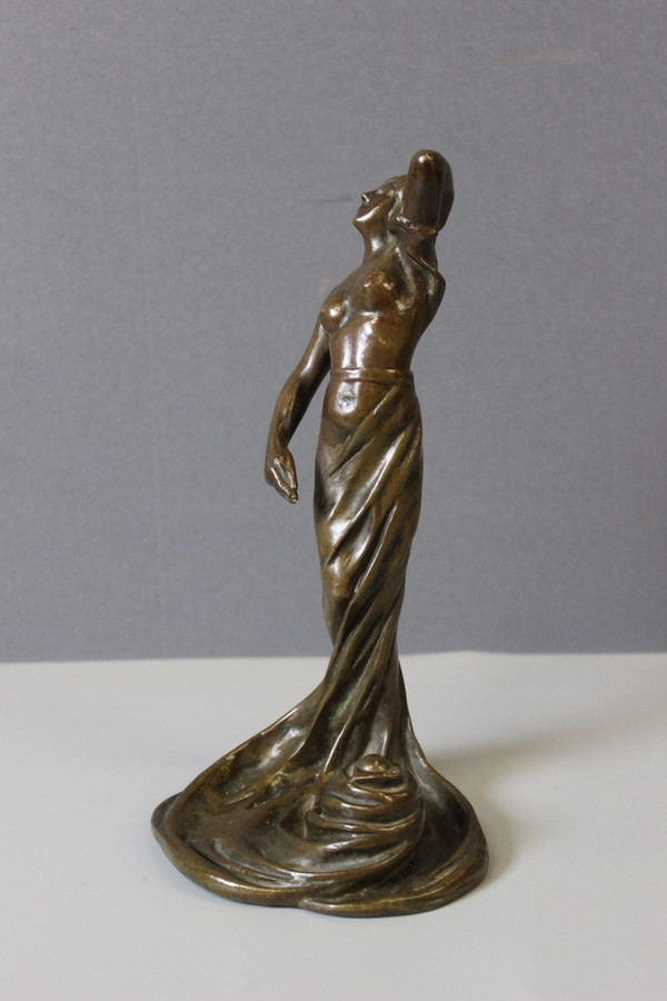 Bronzo Femme Dansant Art Nouveau di Heurtebise