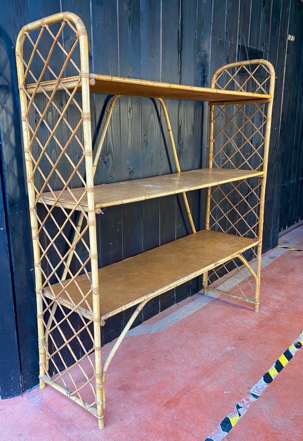 Louis Sognot Rattan Shelf 1892 1970
