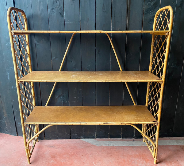 Louis Sognot Rattan Shelf 1892 1970