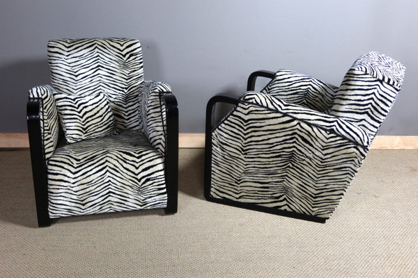 Pair of art deco armchairs