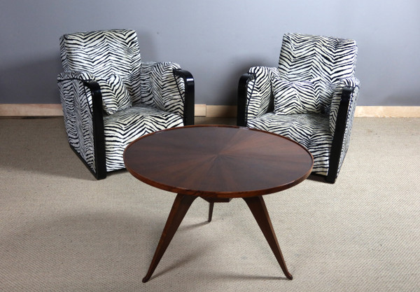Pair of art deco armchairs