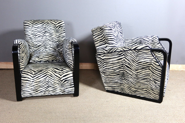 Pair of art deco armchairs