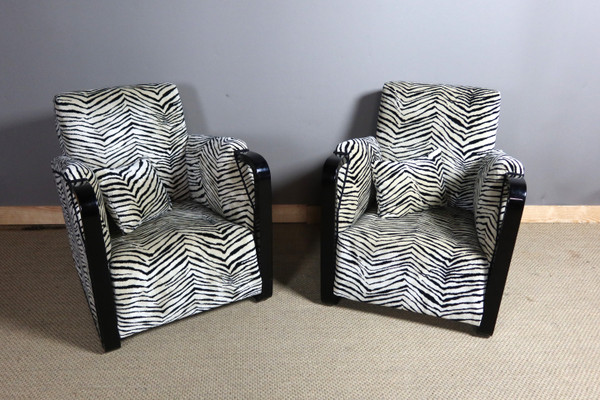 Pair of art deco armchairs