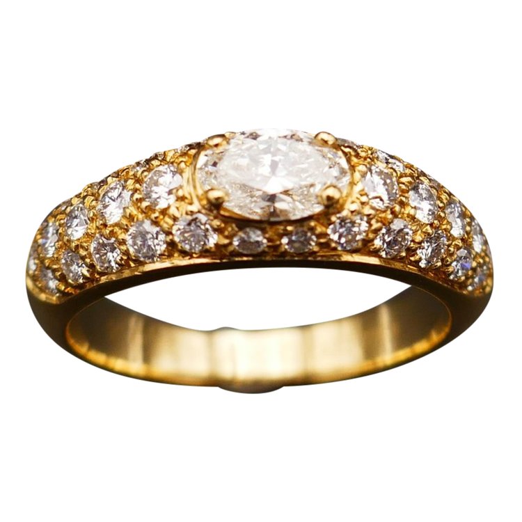 Boucheron Bague Axelle Diamants, Or Jaune 18 Carats.