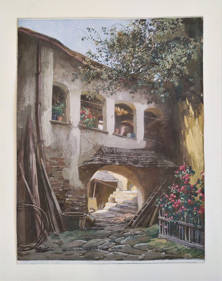  Karl Flieher Weissenkirchen Gouache 