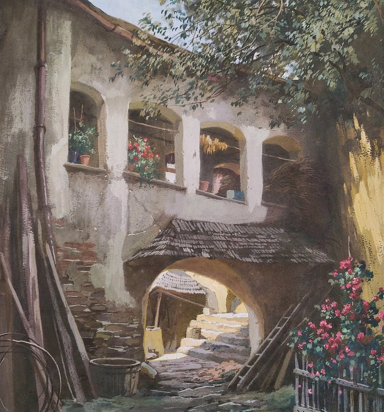 Karl Flieher Weissenkirchen Gouache 