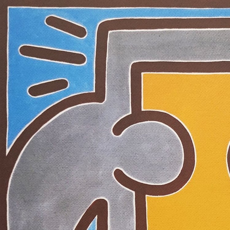 1990 Superbe lithographie Keith Haring à édition limitée
