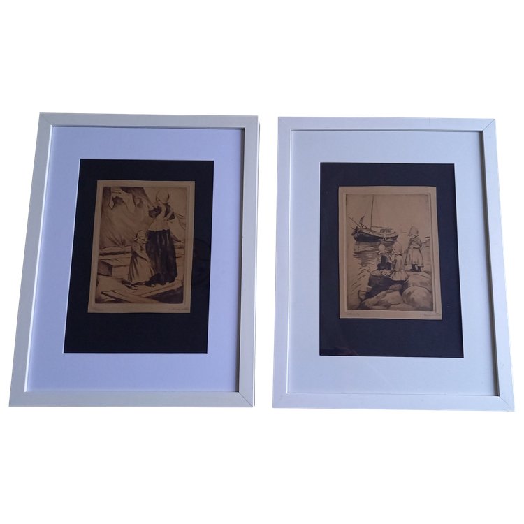 Engravings by Louis Szanto 19th century