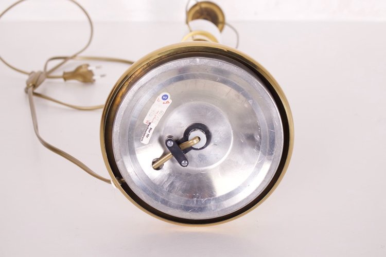 Tulip lamp in brass and mother-of-pearl by Rausch