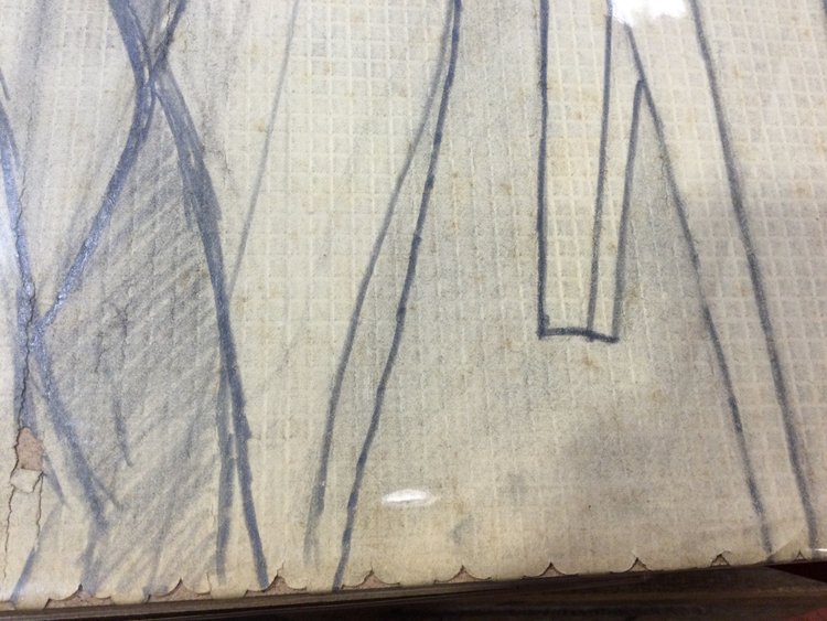 Cubist drawing from the '50s